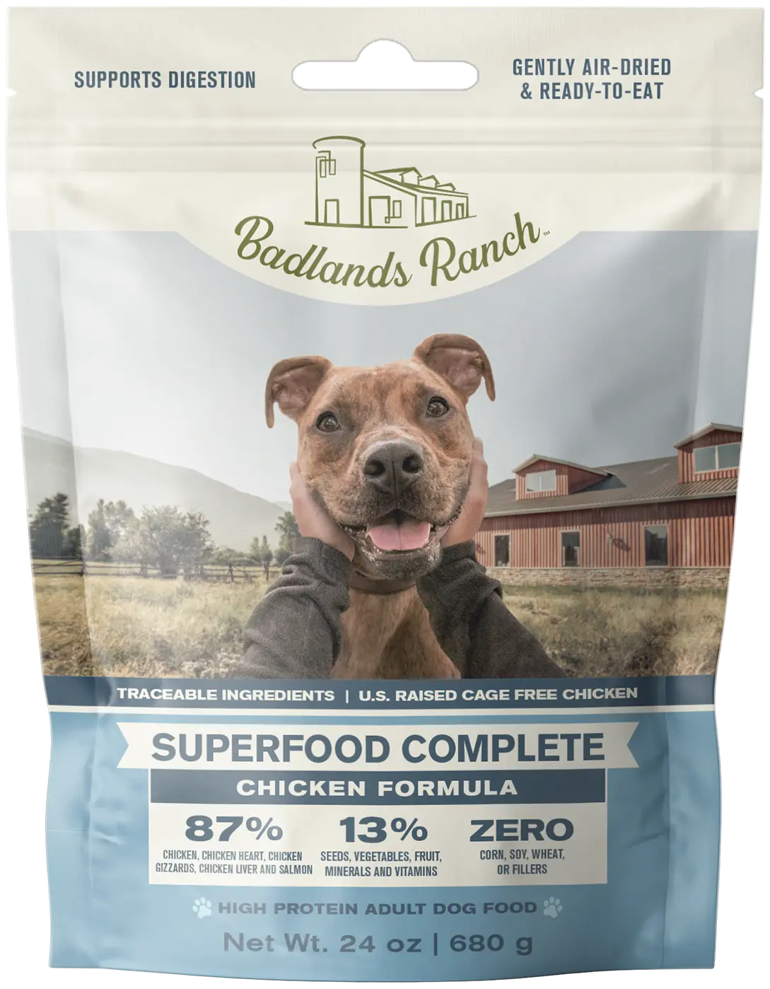 Badlands Ranch Superfood Complete Air-Dried Dog Food Chicken 24-oz