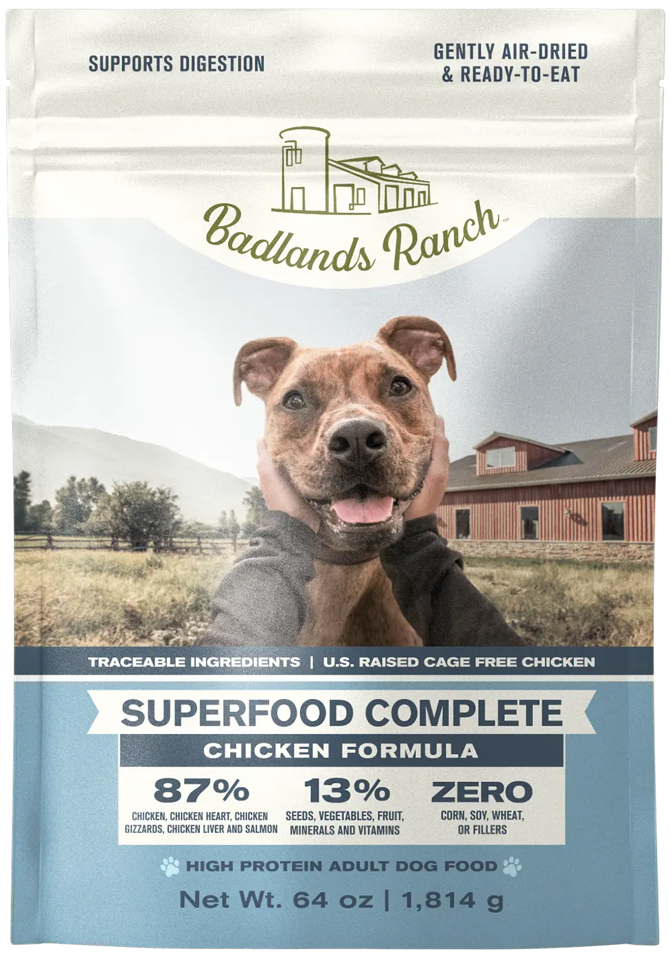 Badlands Ranch Superfood Complete Air-Dried Dog Food Chicken 64-oz