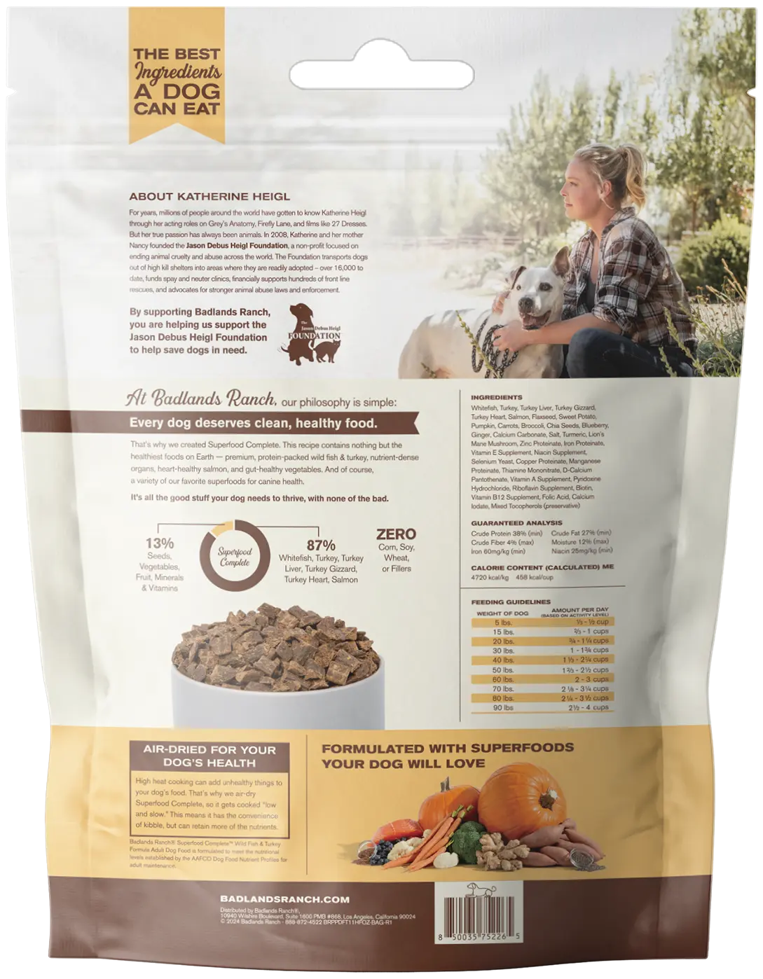 Badlands Ranch Superfood Complete Air-Dried Dog Food Wild Fish & Turkey 11.5-oz - Image 2