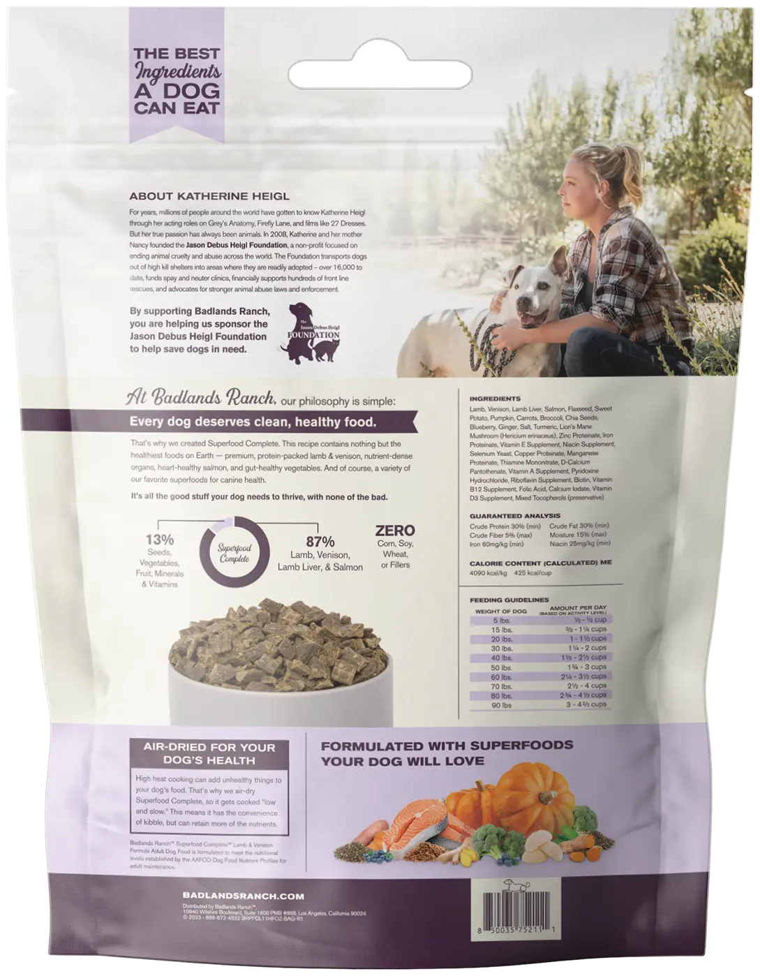 Badlands Ranch Superfood Complete Air-Dried Dog Food Lamb & Venison 11.5-oz - Image 2