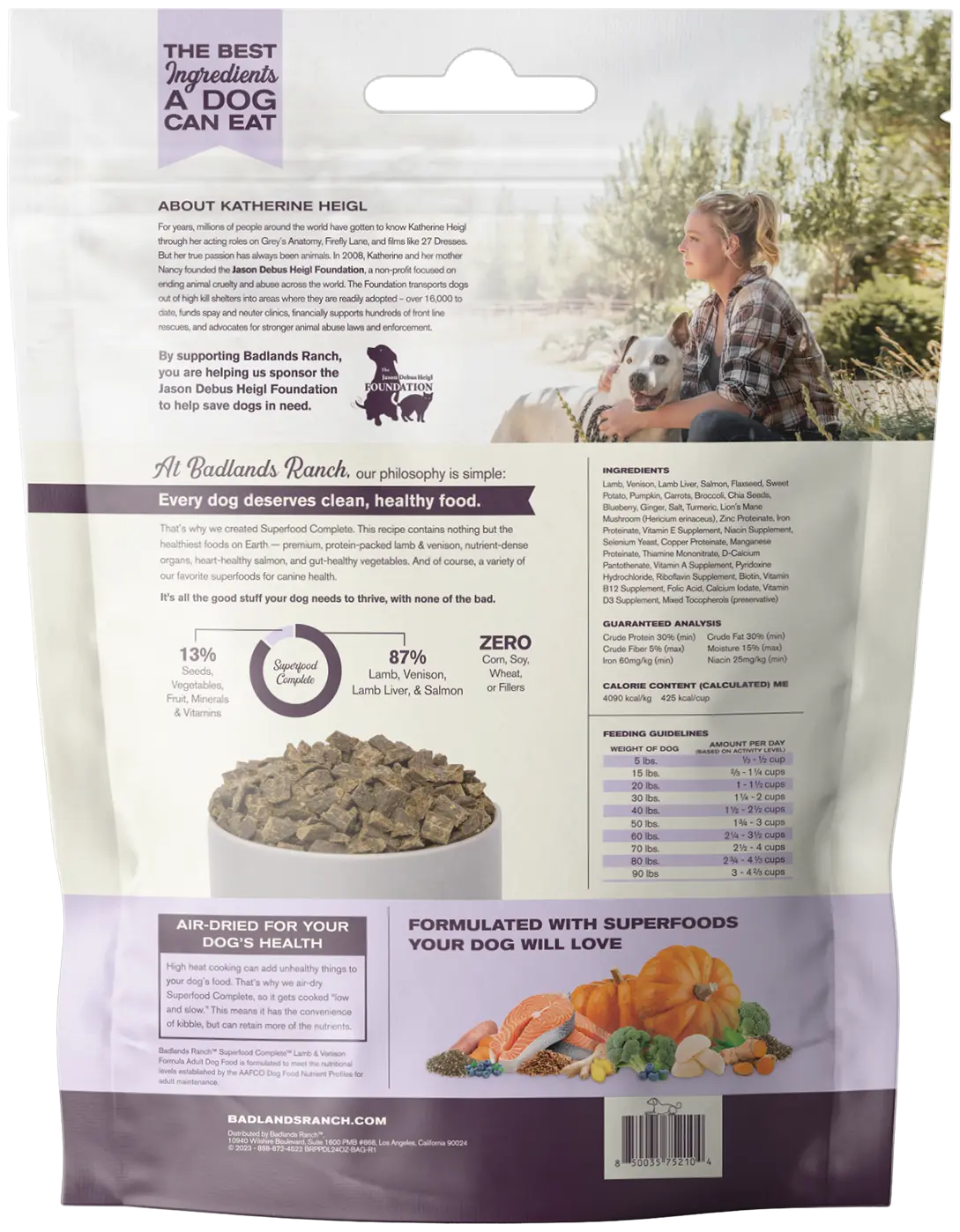 Badlands Ranch Superfood Complete Air-Dried Dog Food Lamb & Venison 24-oz - Image 2