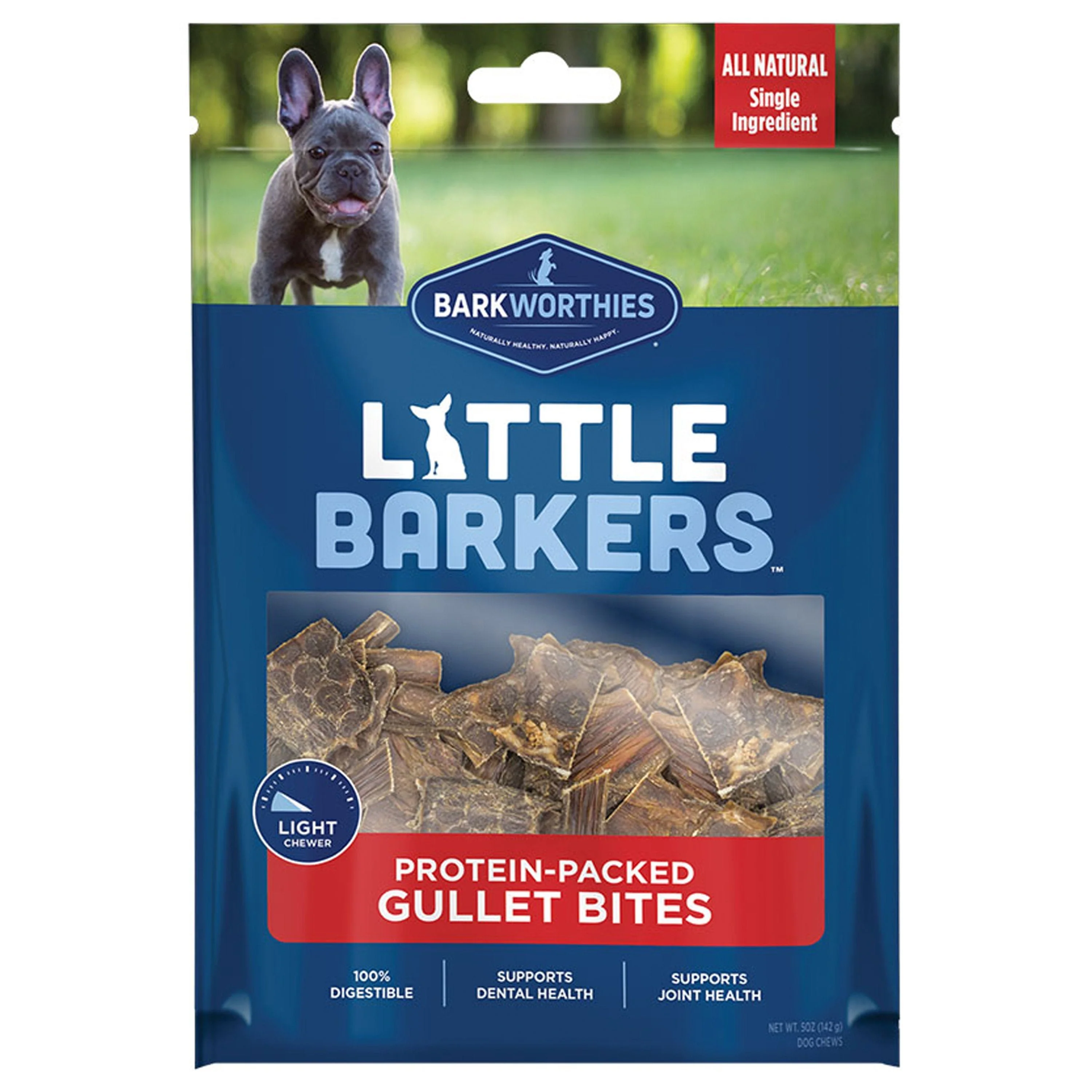 Barkworthies Little Barkers Protein Packed Gullet Bites Dog Treats 5-oz