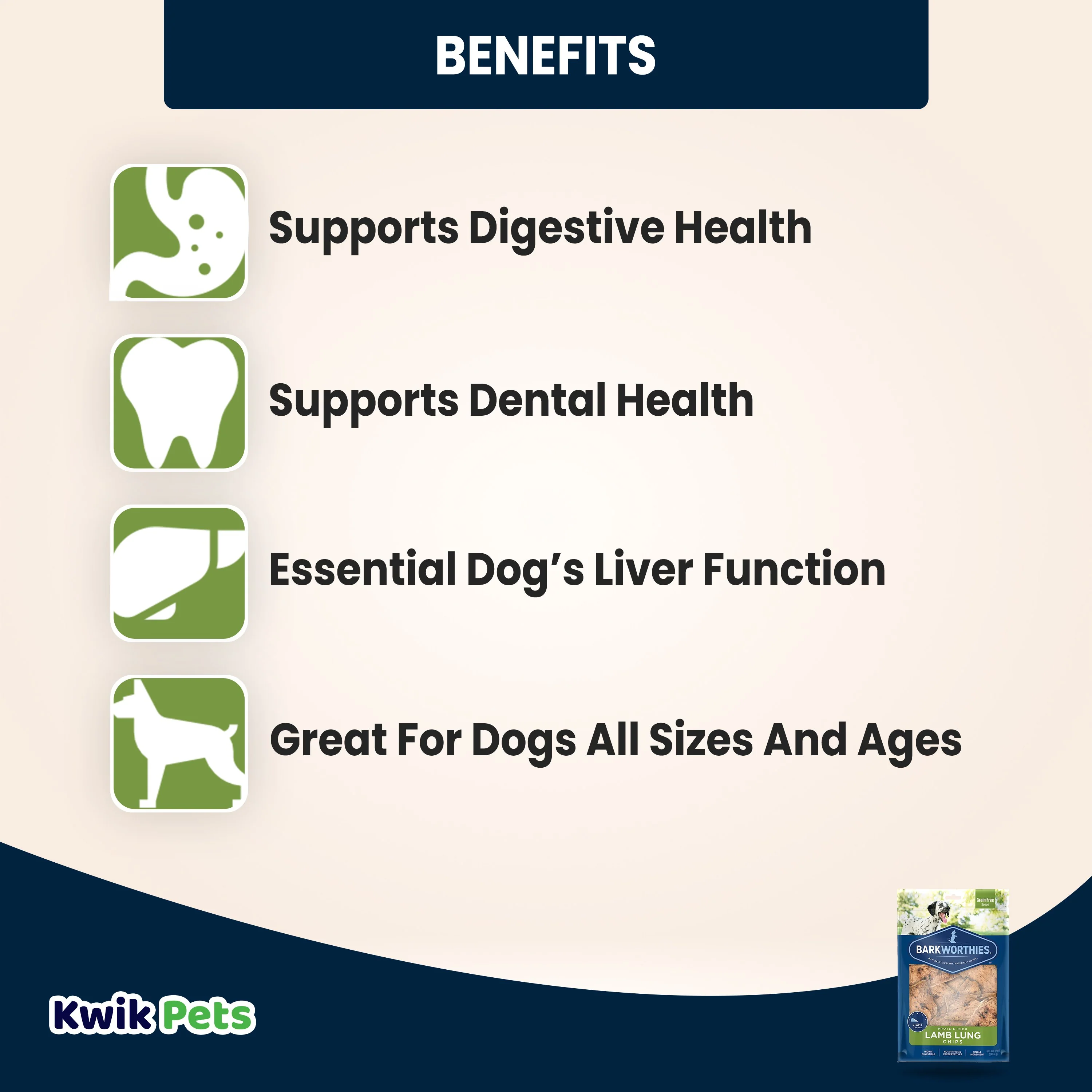 Barkworthies Protein Rich Lamb Lung Chips Dog Chews 12-oz - Image 4