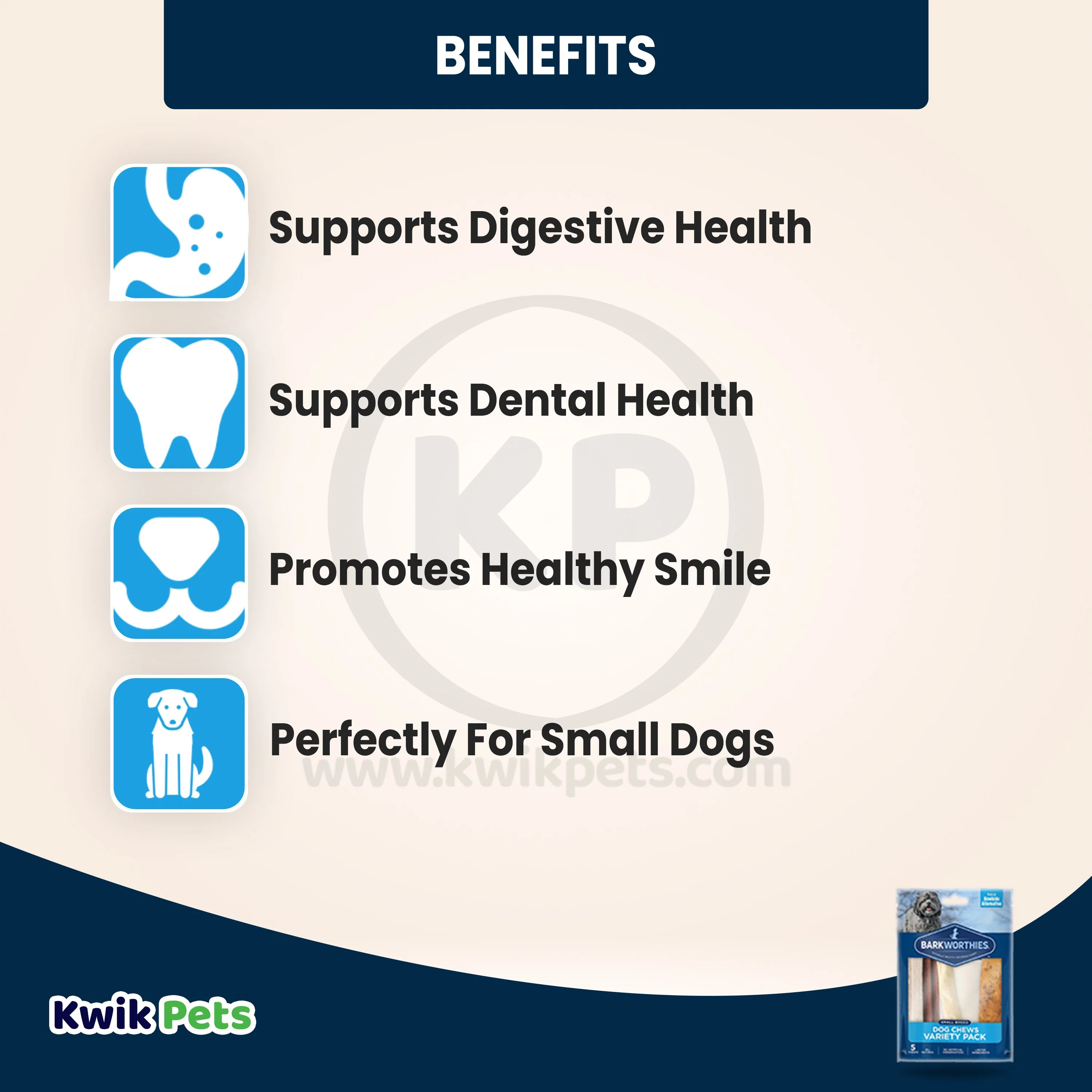 Barkworthies Small breed Dog Chews variety pack 5 Count - Image 3