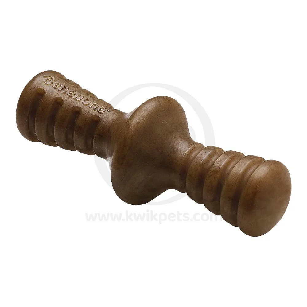 Benebone Zaggler Durable Dog Chew Toy Bacon Small - Image 4