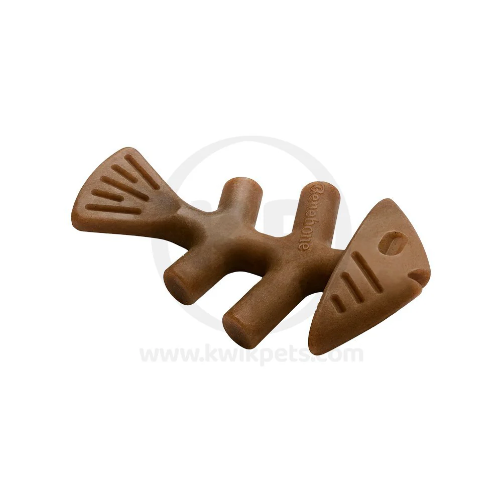 Benebone Jack Salmon Fishbone Dog Chew Toy Tiny 2 Count - Image 6