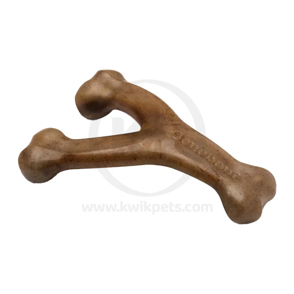 Benebone Wishbone Dog Chew Toy Bacon Medium - Image 4