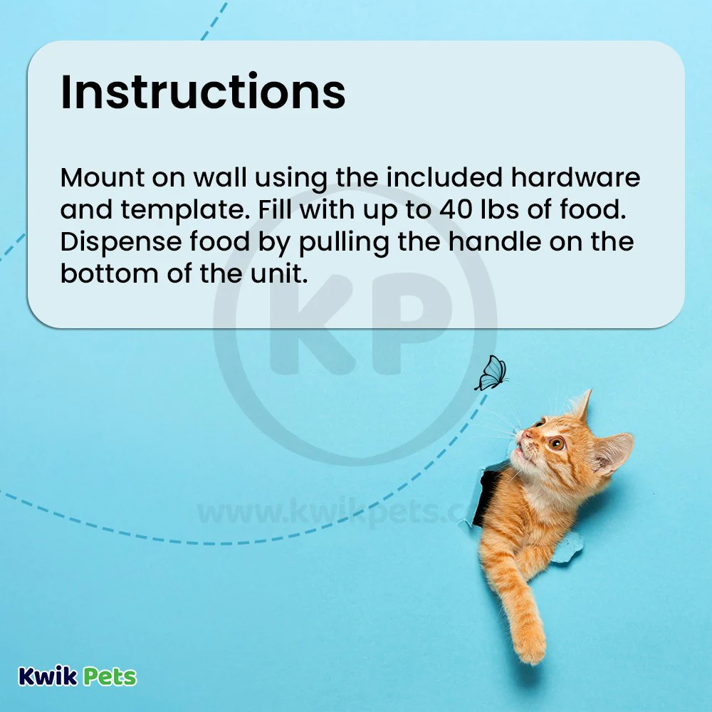 Bergan Wall-Mounted Food Dispenser for Dogs, Cats & Small Animals – Up to 40 lb - Image 4
