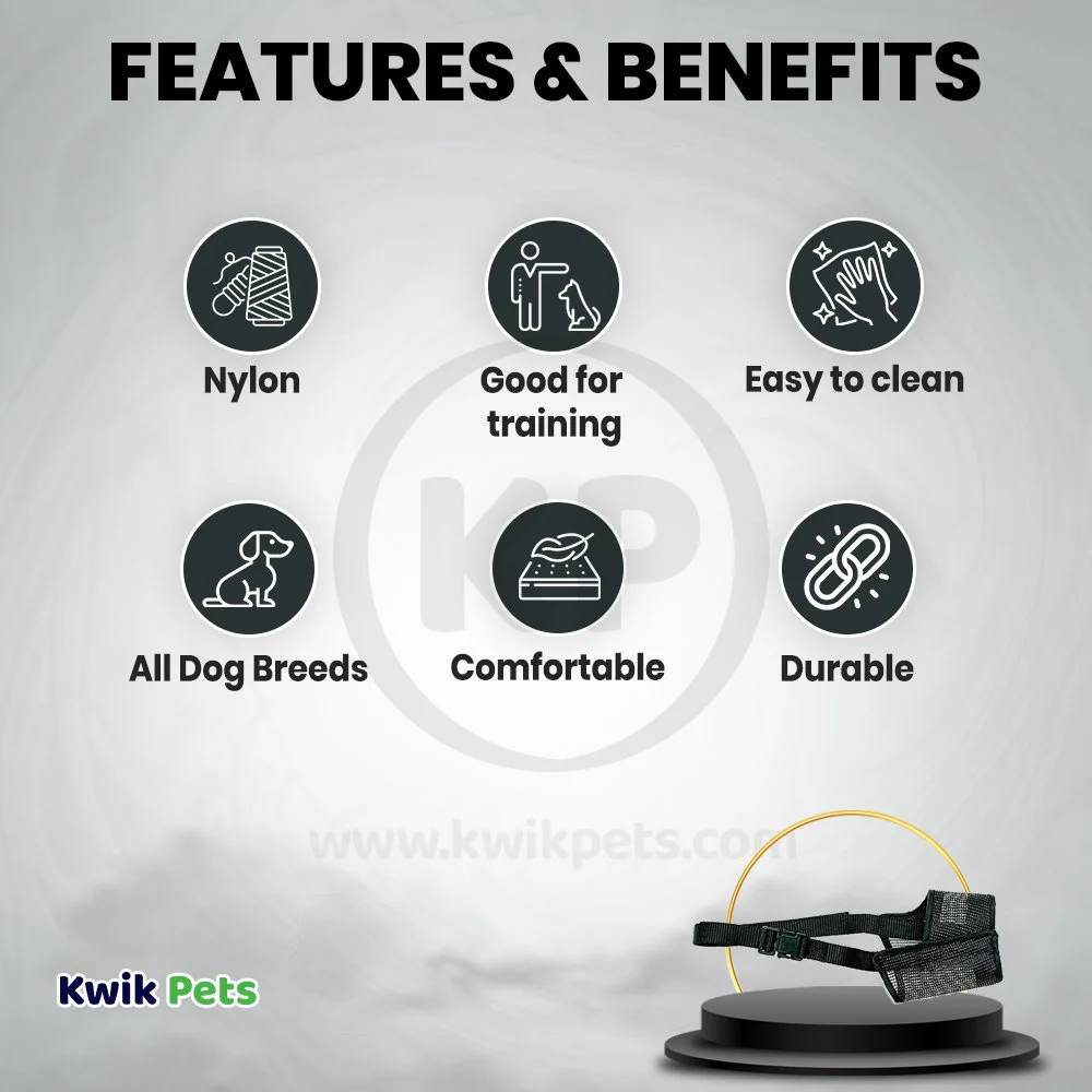 Coastal Best Fit Adjustable Mesh Dog Muzzle 9.5-in - Image 2
