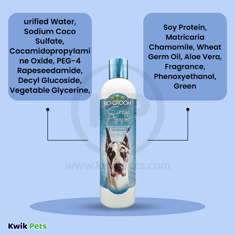 Bio-Groom Crisp Apple Aloe Vera & Chamomile Dog Shampoo 12-oz - Image 4