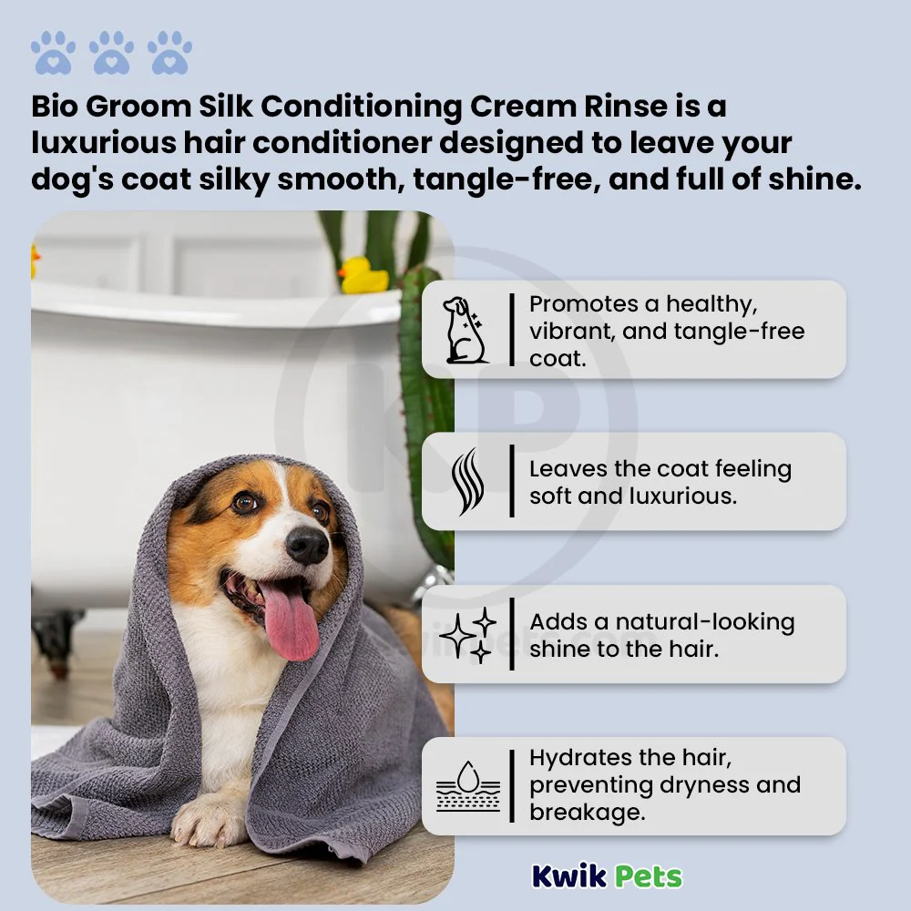 Bio-Groom Silk Conditioning Cream Rinse For Dogs 12-oz - Image 5