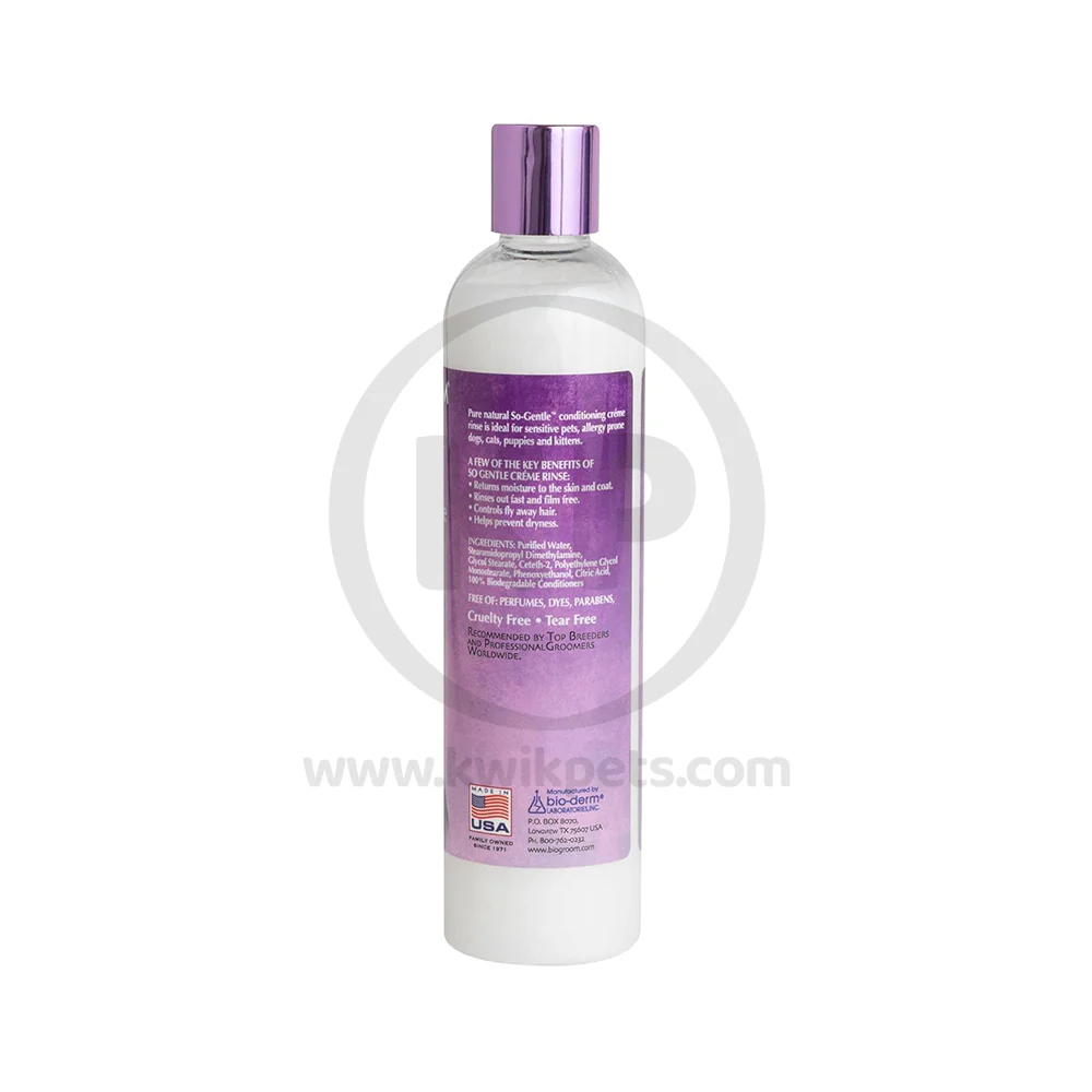 Bio-Groom So-Gentle Hypo-Allergenic Creme Rinse Dog Conditioner 12-oz - Image 3