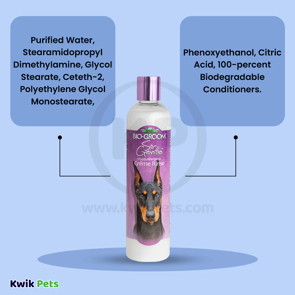 Bio-Groom So-Gentle Hypo-Allergenic Creme Rinse Dog Conditioner 12-oz - Image 6