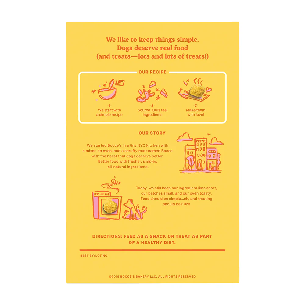 Bocce's Bakery Crispies Light & Handy Snack-Sized Dog Treats Beef Liver & Cheese 10-oz - Image 2