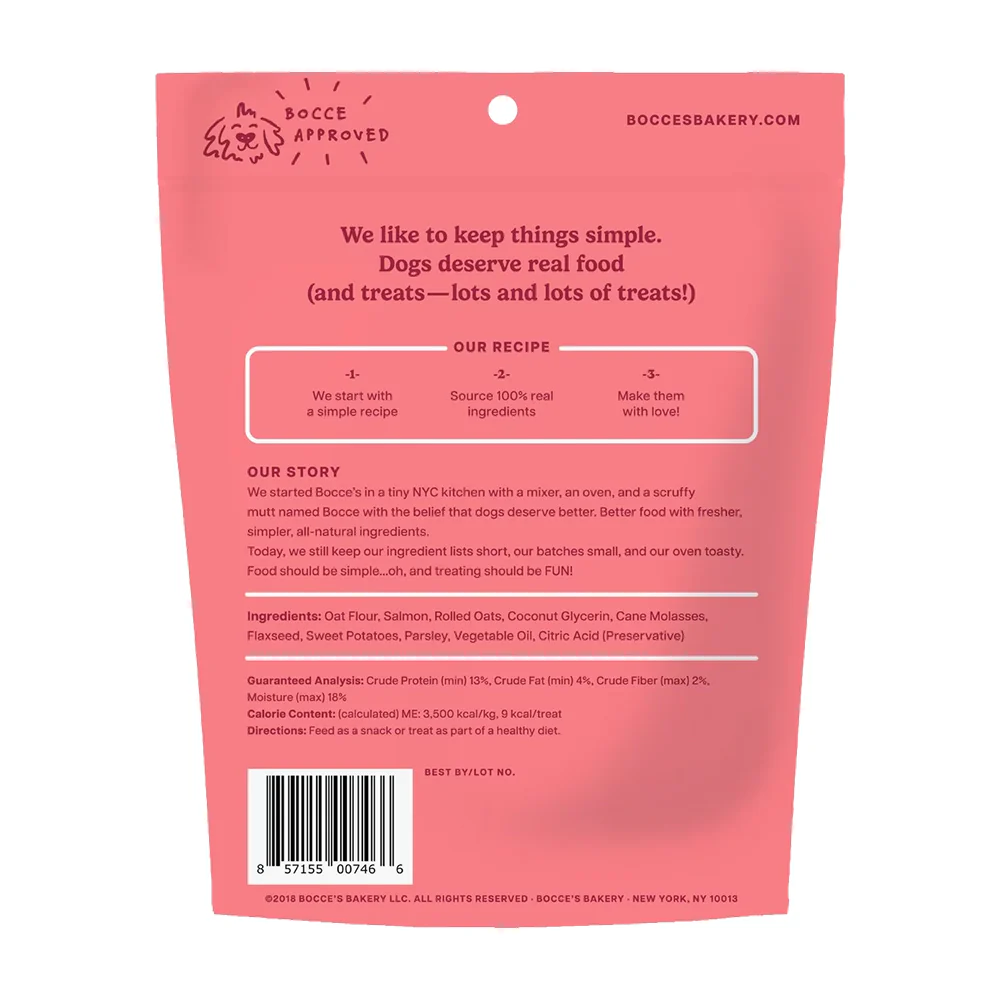 Bocce's Bakery Soft & Chewy Dog Treats Salmon 6-oz - Image 2