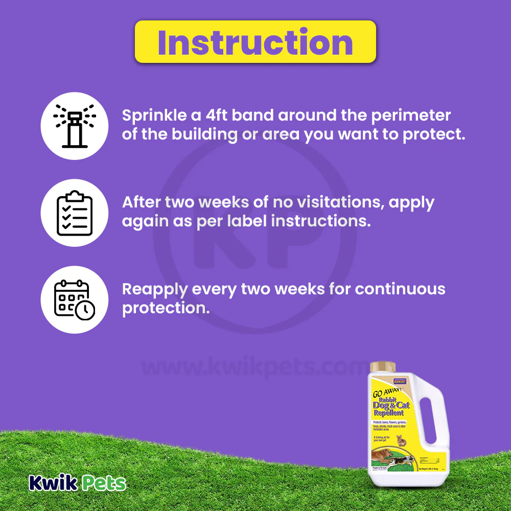 Bonide Go Away! Rabbit, Dog & Cat Repellent Granules 3-lb - Image 3