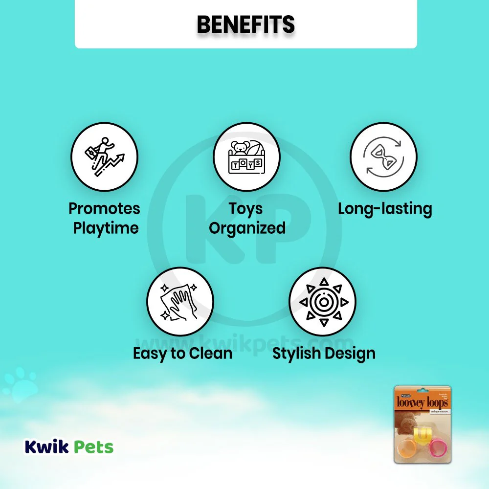 Petmate Looney-Loops Cat Toy 3 Count - Image 3