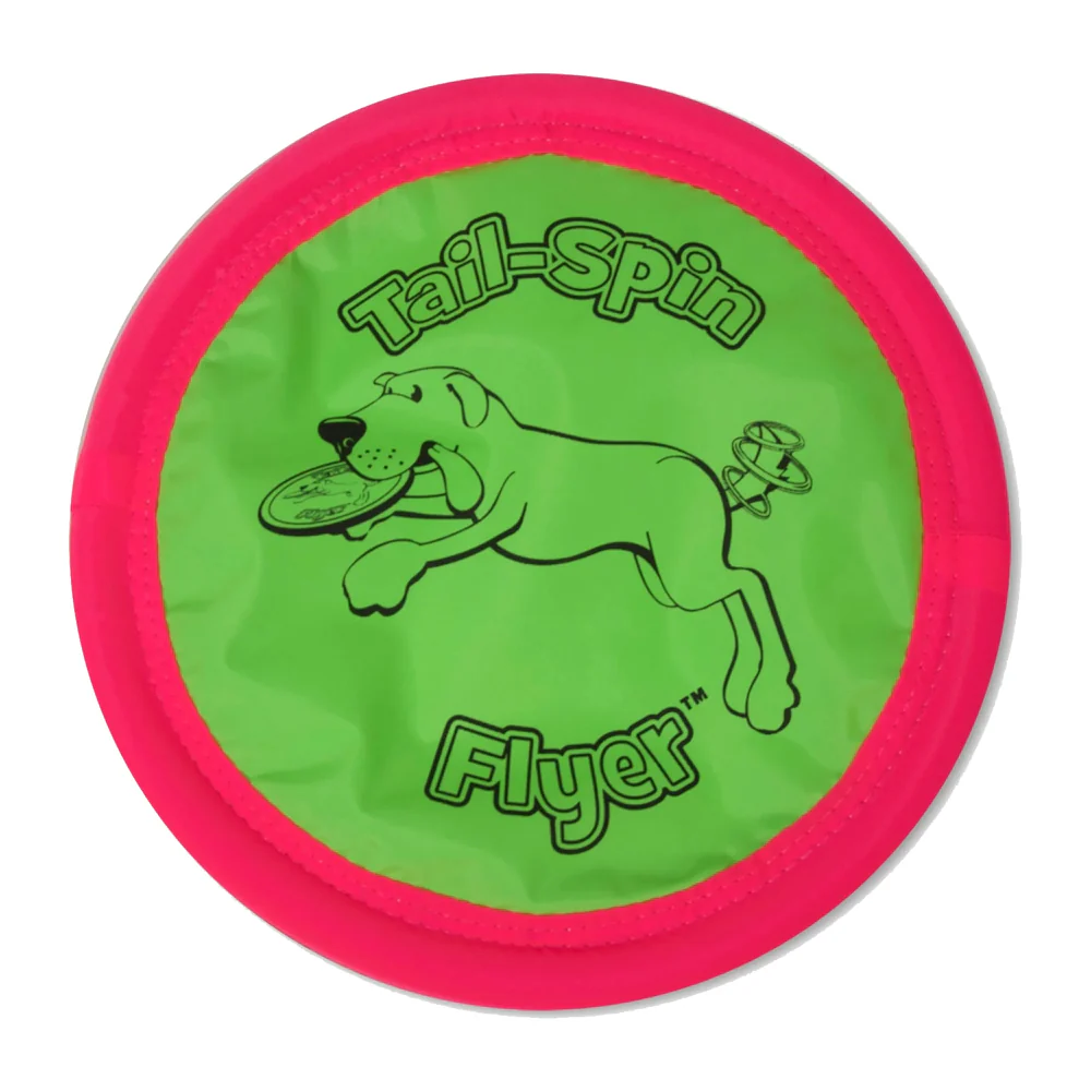 Booda Tail Spin Flyer Dog Toy Multicolor 10-in