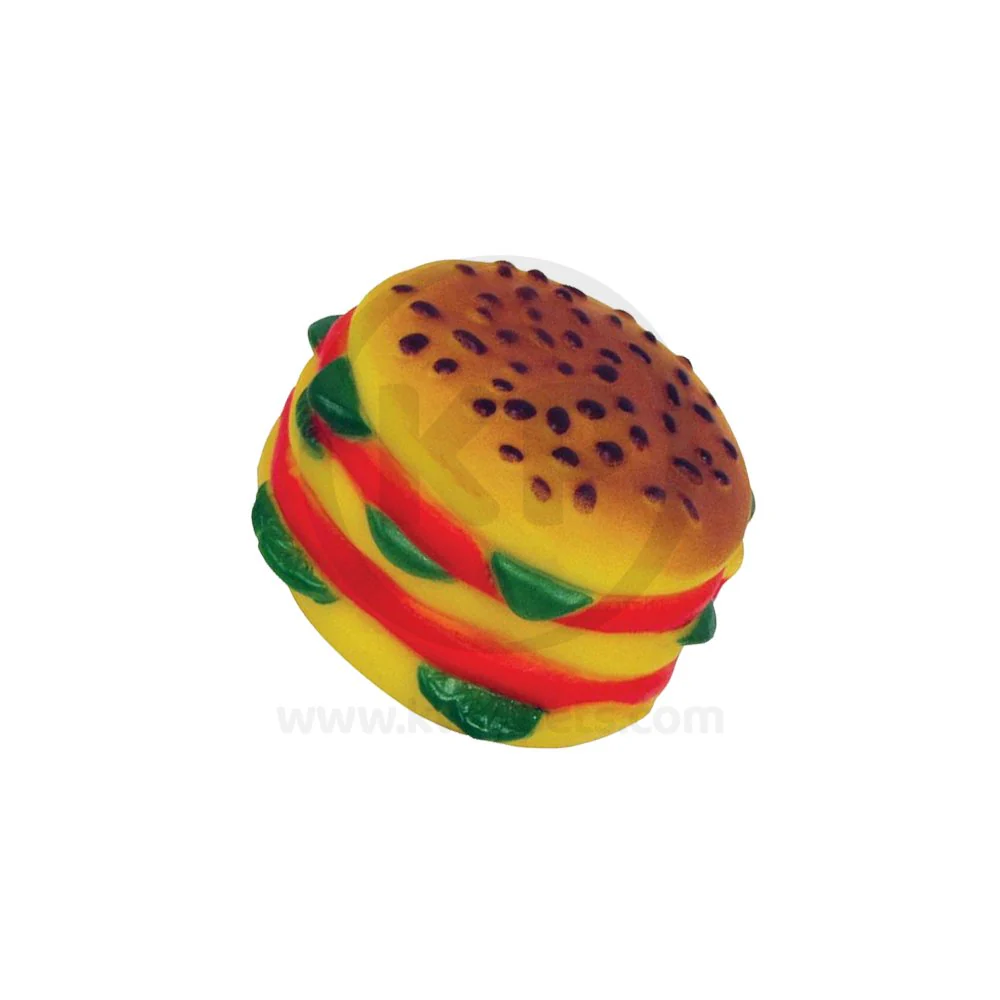 Boss Pet Digger's Multicolored Vinyl Hamburger Squeaky Dog Toy Large - Image 3