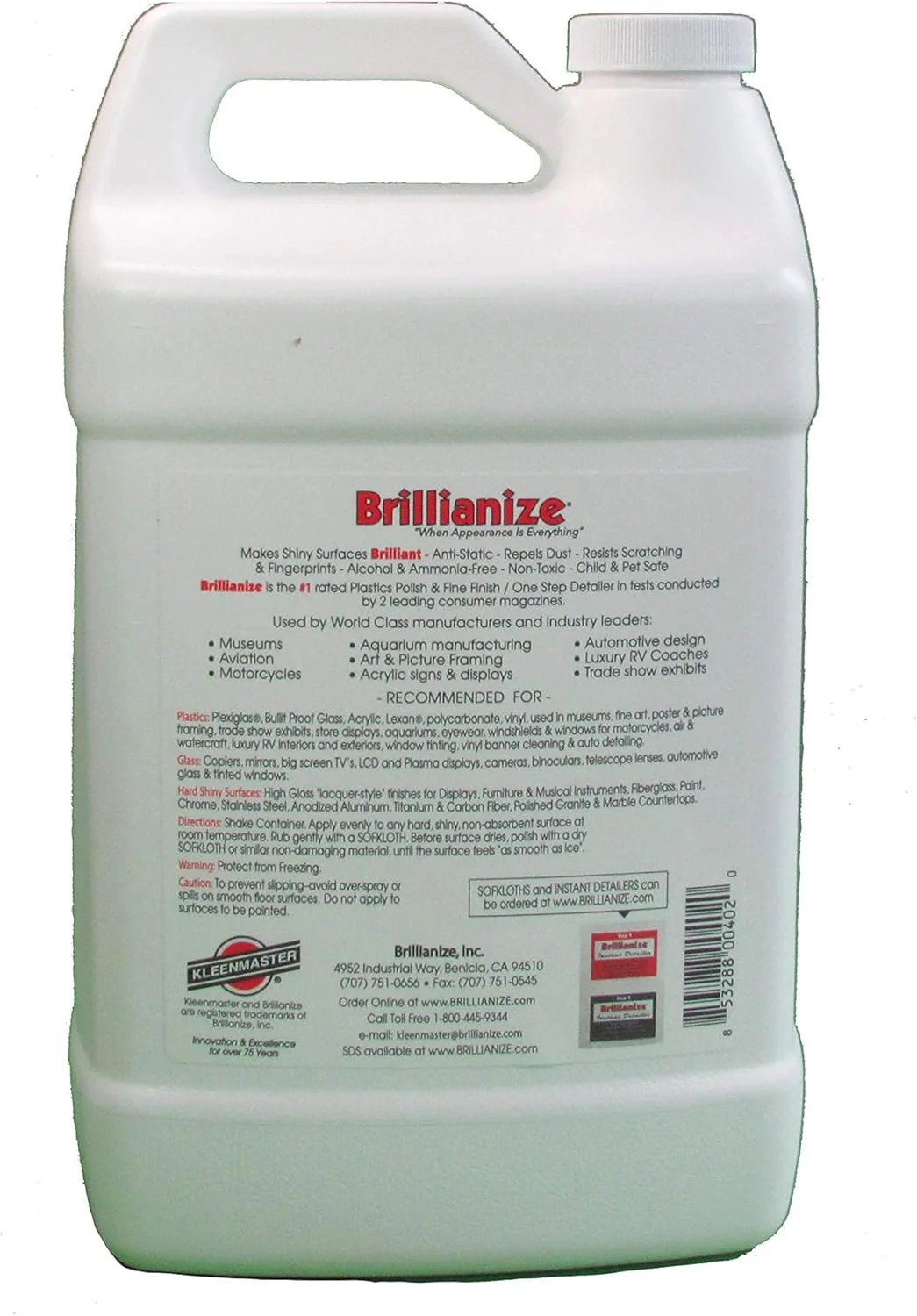 Brillianize Plastic Cleaner & Polisher 1 Gallon - Image 2