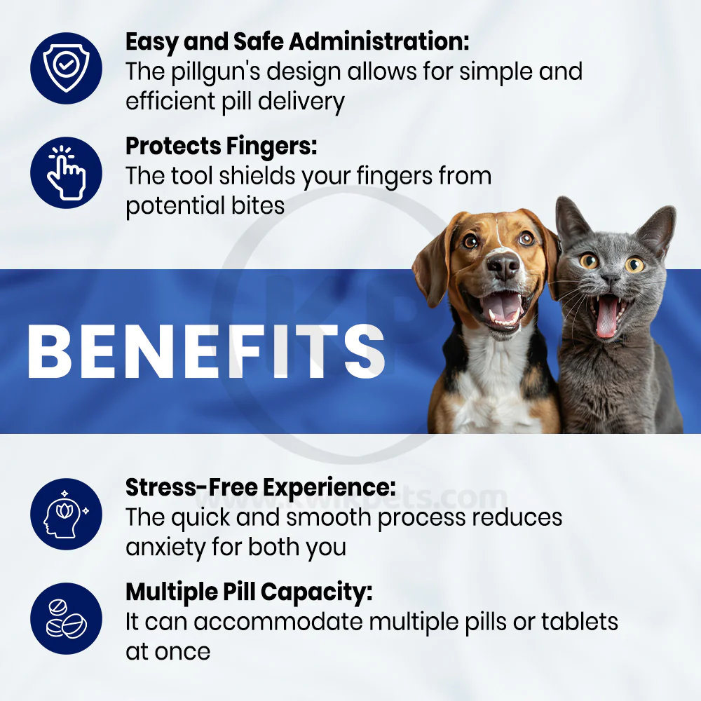 Butler Sales Bullseye Pillgun Pet Pill Popper For Dogs & Cats Dispense Multiple Tablets - Image 3