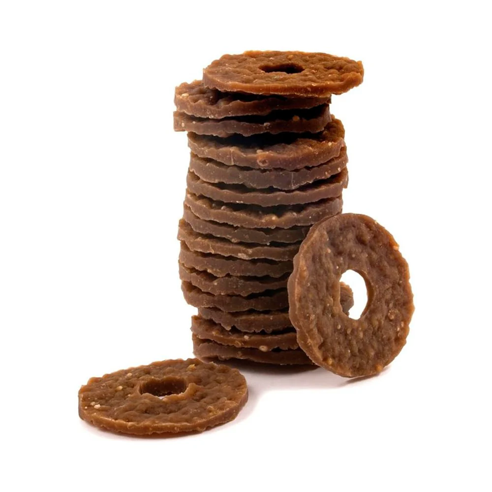 Busy Buddy Natural Rawhide Dog Treat Rings Peanut Butter Size A 1.83-oz - Image 5