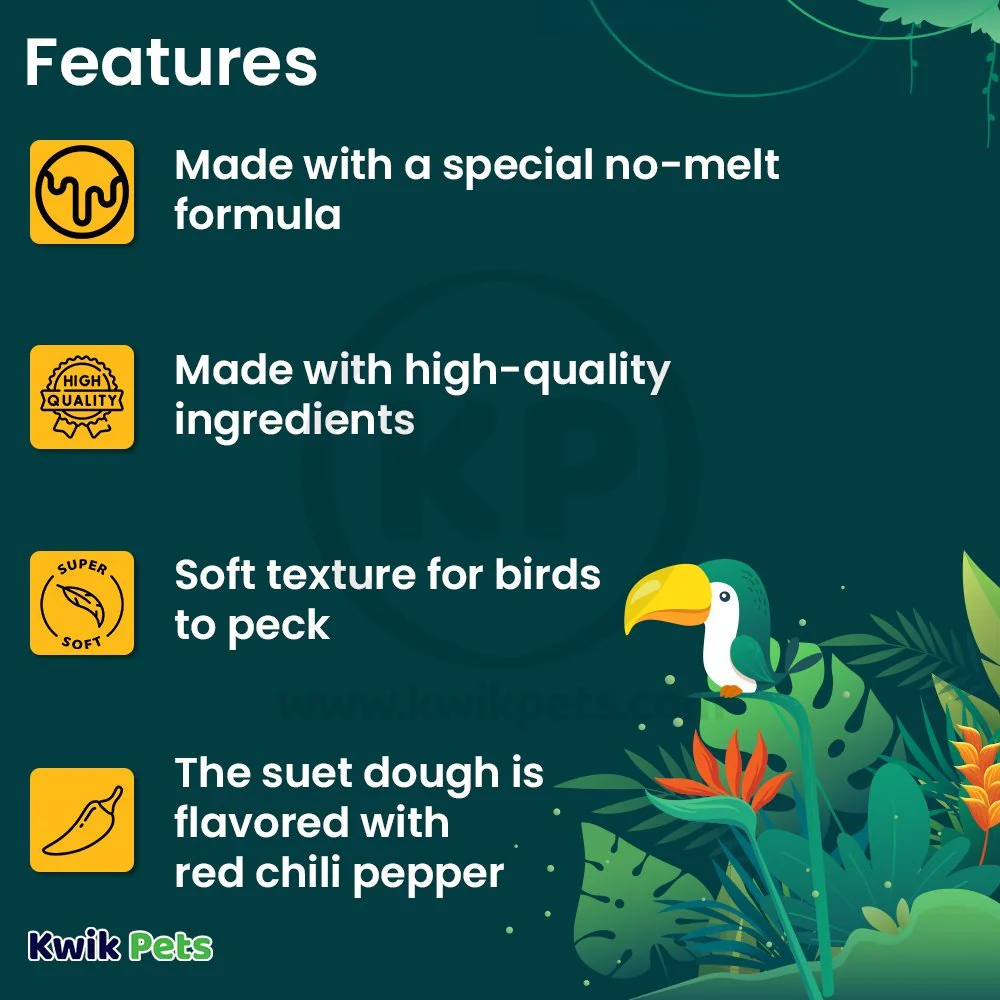 C&S Hot Pepper Delight No Melt Suet Dough for Wild Birds 11.75-oz - Image 4