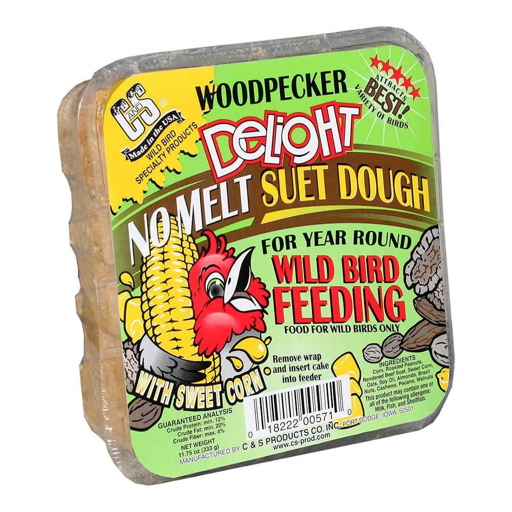 C&S Woodpecker Delight No Melt Suet Dough for Wild Birds 11.75-oz - Image 3