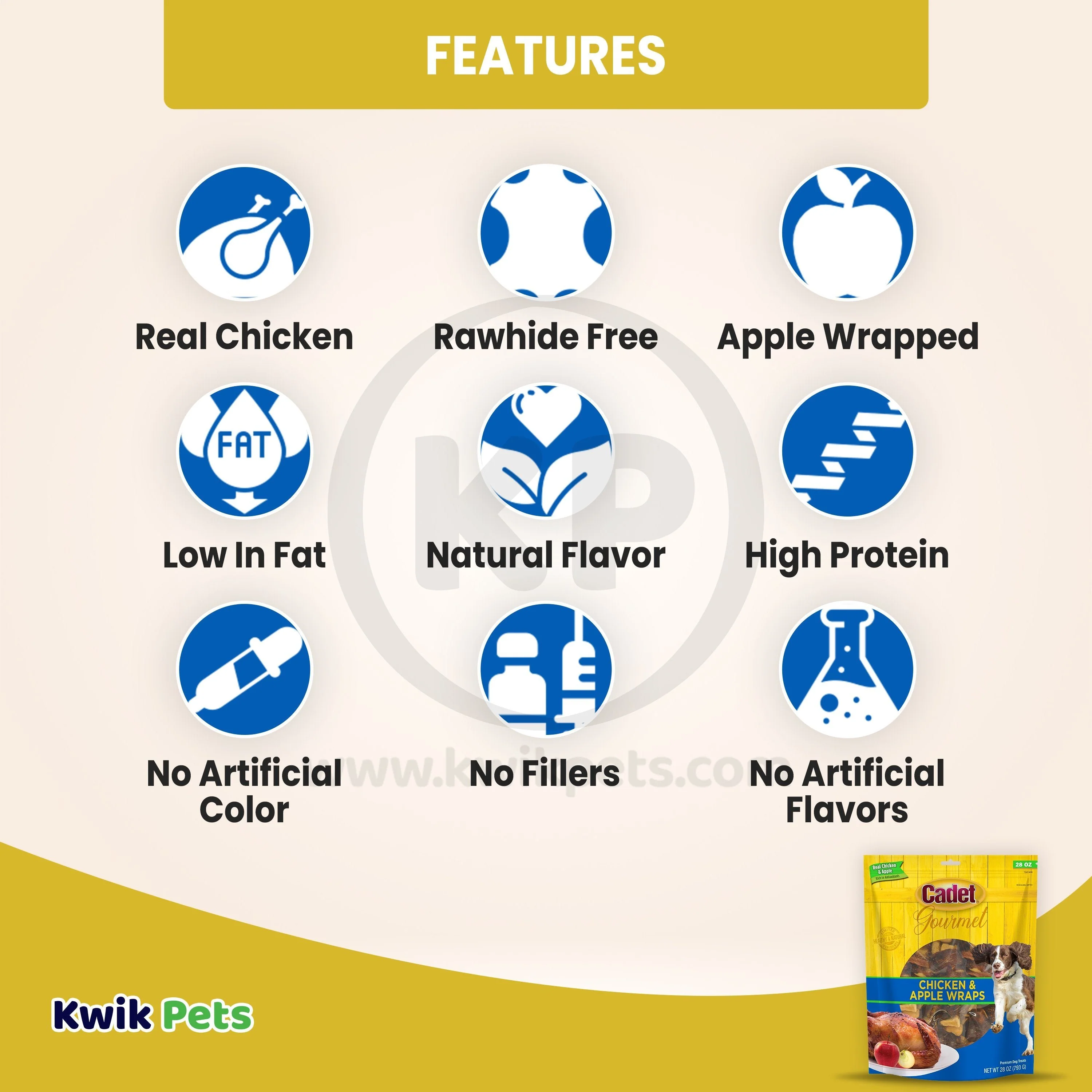 Cadet Gourmet Chicken Breast Dog Treats 28-oz - Image 3