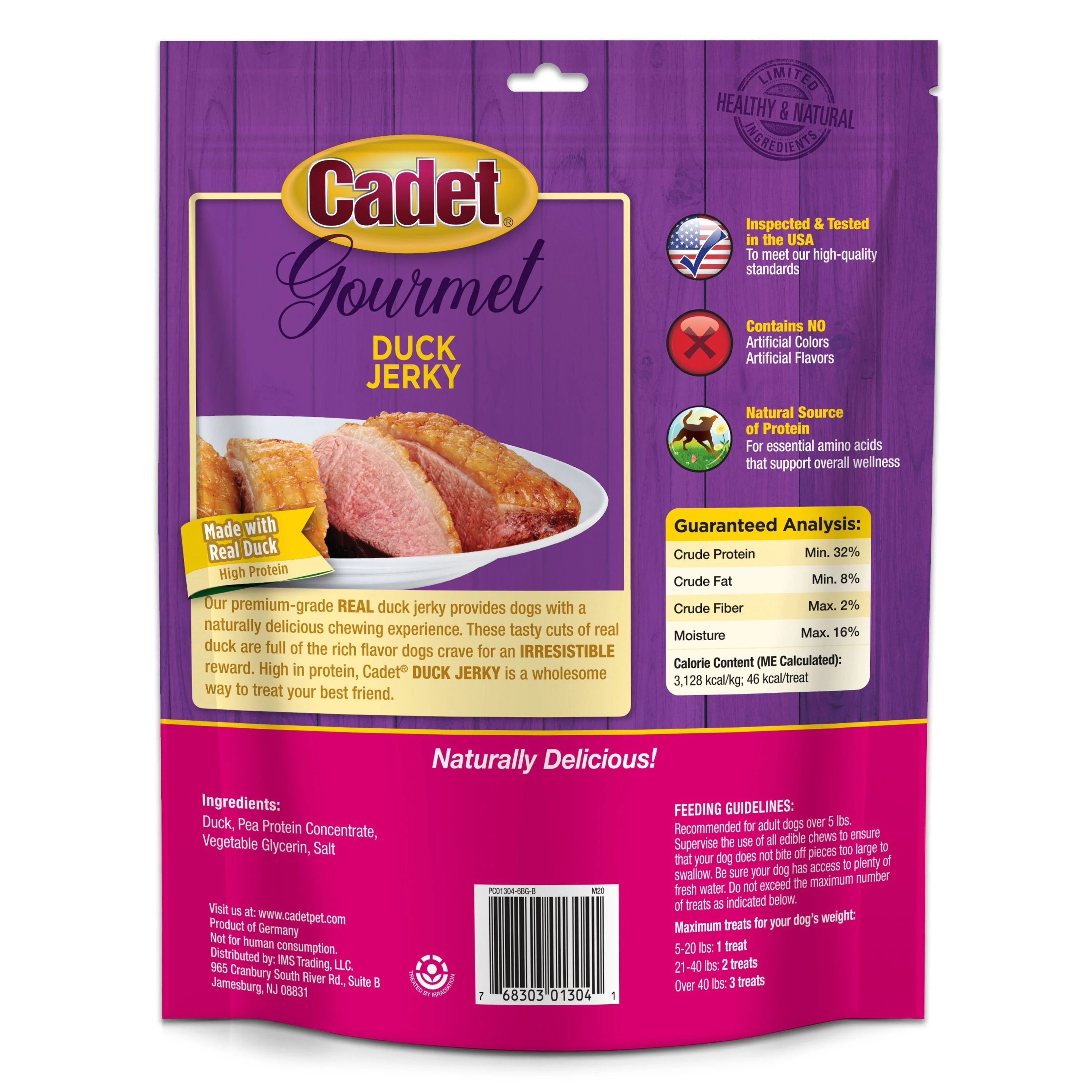 Cadet Gourmet Duck Jerky Dogs Treats 14-oz - Image 2