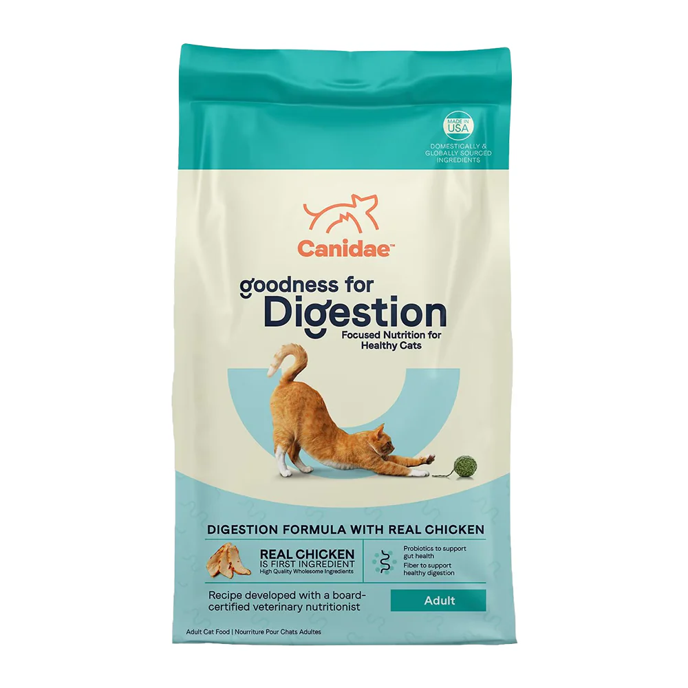 CANIDAE PURE Goodness for Digestion Adult Dry Cat Food Real Chicken 10-lb