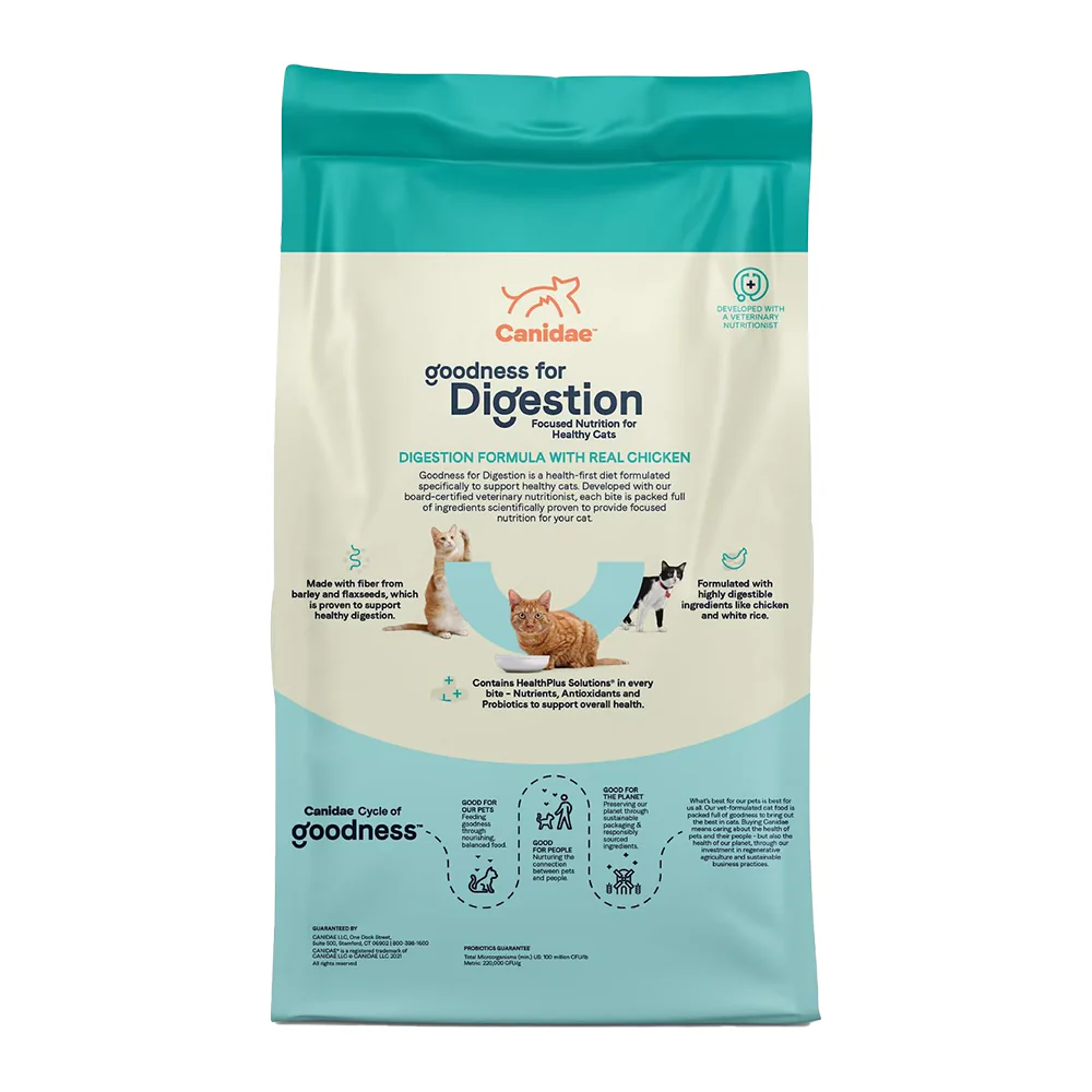 CANIDAE PURE Goodness for Digestion Adult Dry Cat Food Real Chicken 10-lb - Image 2