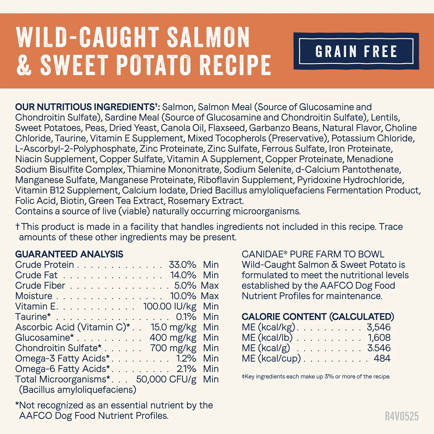CANIDAE PURE Goodness Grain-Free Adult Dry Dog Food Real Salmon & Sweet Potato 4-lb - Image 6