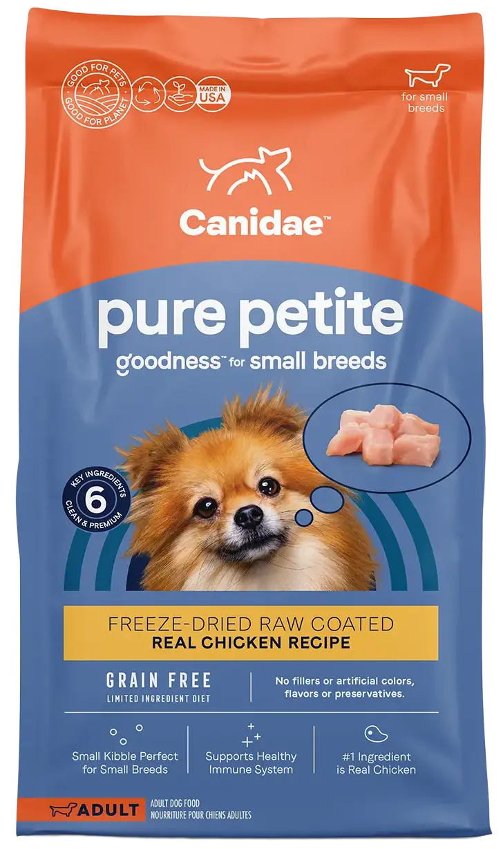 CANIDAE PURE Petite Goodness for Small Breed Freeze-Dried Raw Coated Adult Dry Dog Food Chicken 10-lb