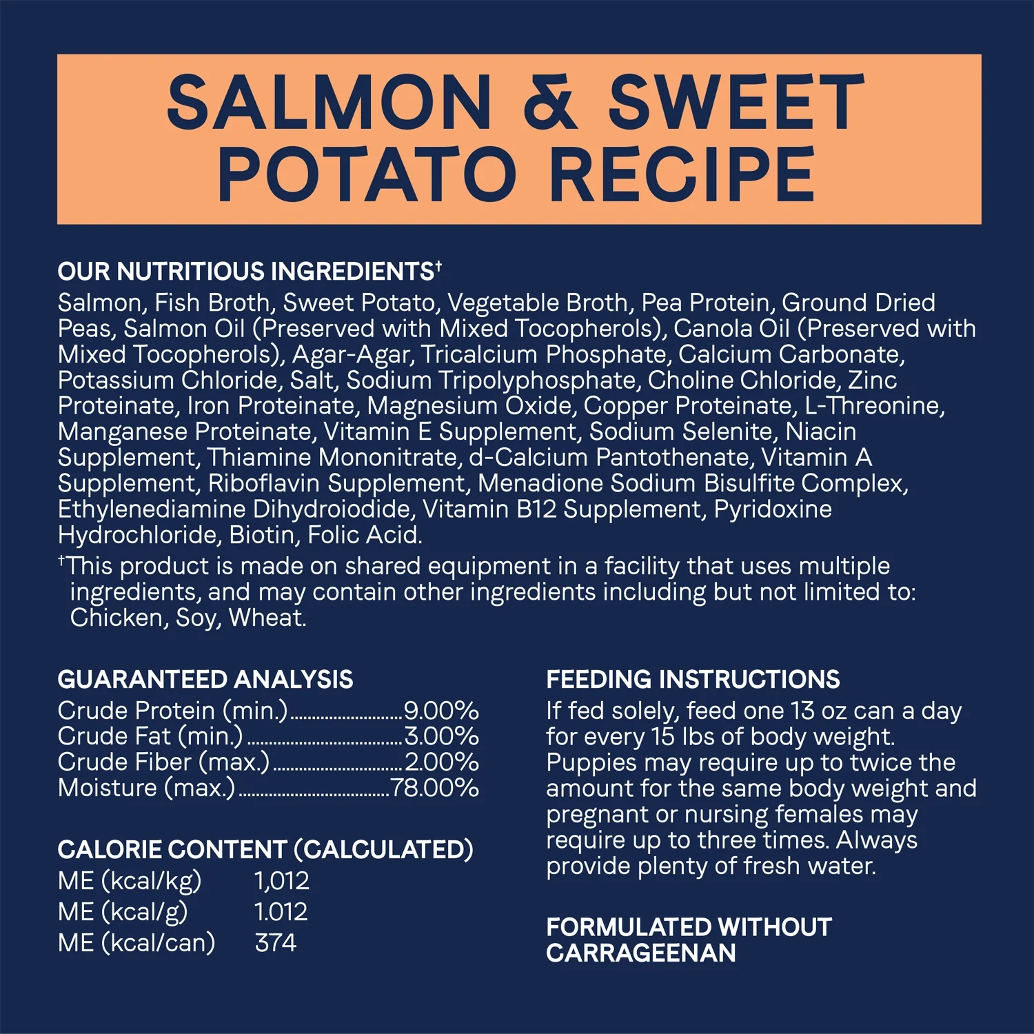 CANIDAE PURE Grain-Free Limited Ingredient Canned Dog Food Salmon & Sweet Potato 13-oz - Image 4