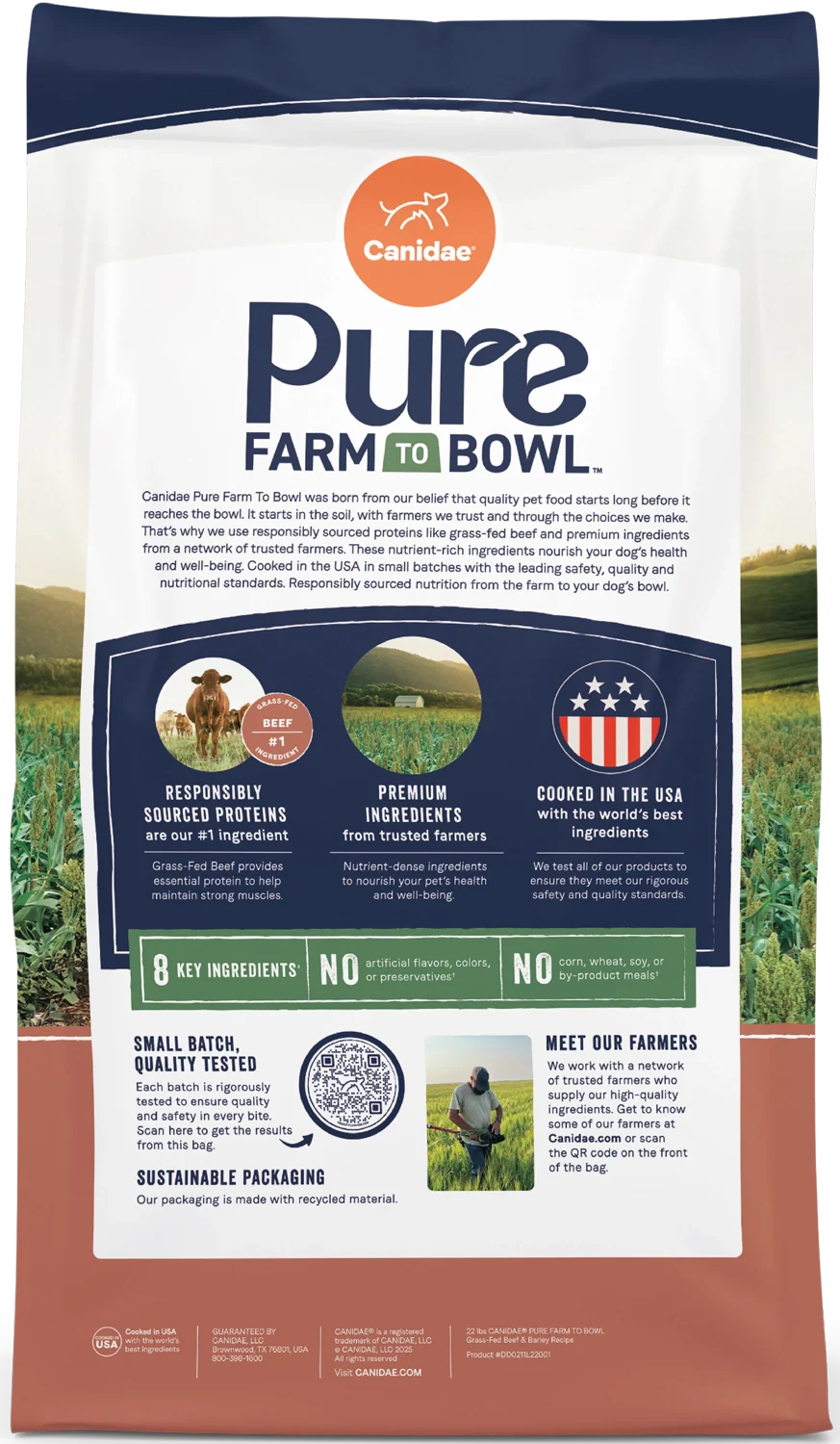 CANIDAE PURE Goodness Wholesome Grains Adult Dry Dog Food Real Angus Beef & Barley 22-lb - Image 2