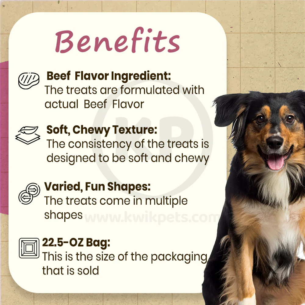 Canine Carry Outs Soft & Chewy Dog Treats Beef 22.5-oz - Image 4