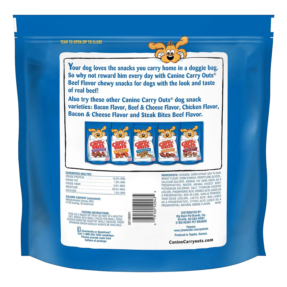 Canine Carry Outs Soft & Chewy Dog Treats Beef 47-oz - Image 2