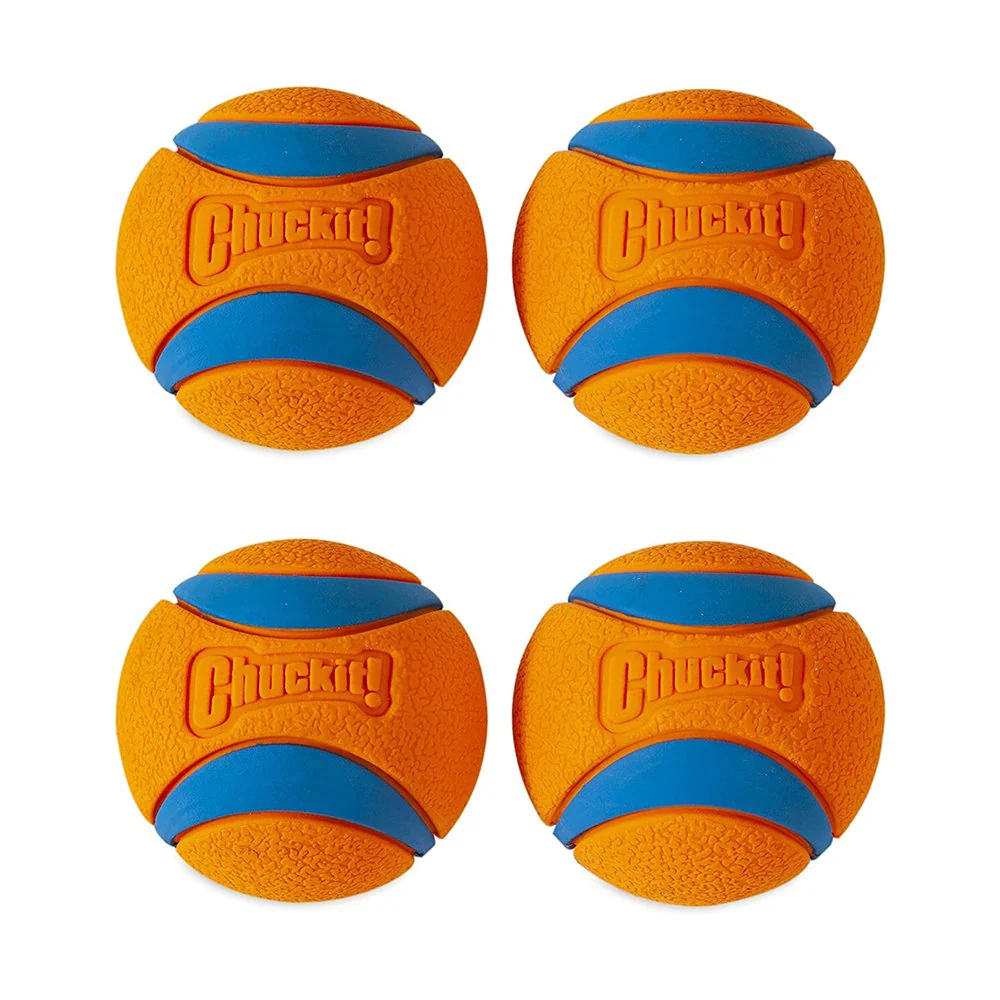 Chuckit! Ultra Ball Dog Toy Blue/Orange Small 2 Pack of 2 Count - Image 4