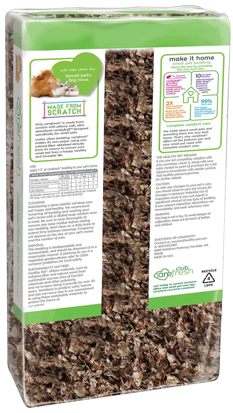 Carefresh Complete Comfort Natural Paper Bedding for Small Animals 14 Liter - Image 3