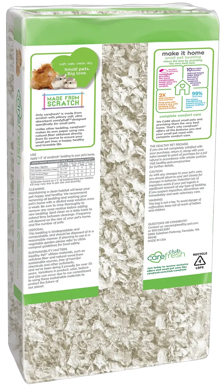 Carefresh Complete Comfort White Paper Bedding for Small Animals 10 Liter - Image 3