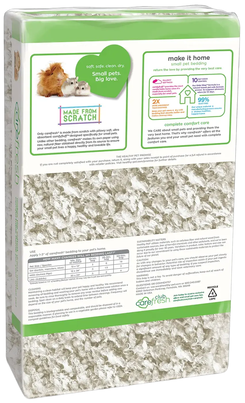 Carefresh Complete Comfort White Paper Bedding for Small Animals 23 Liter - Image 3