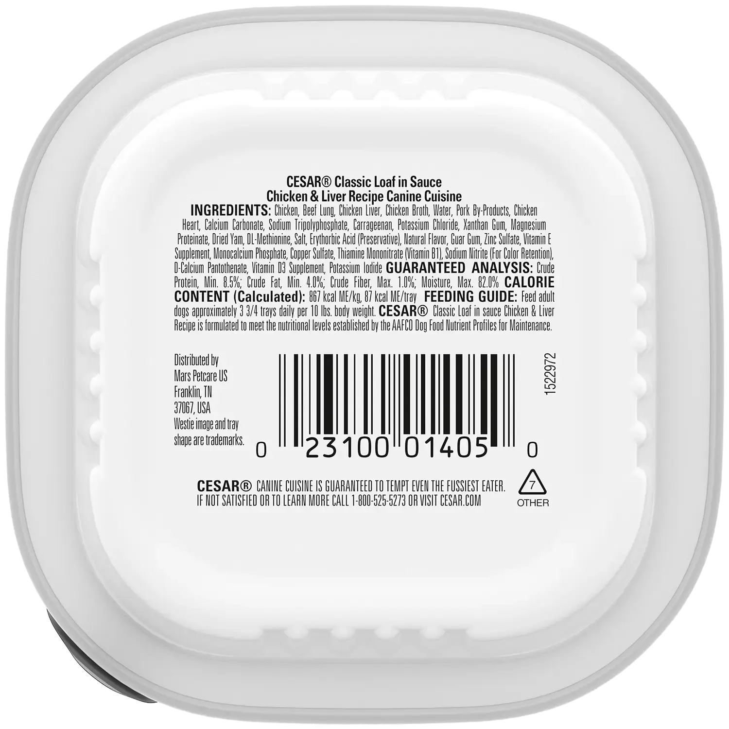 Cesar Classic Loaf in Sauce Adult Wet Dog Food Chicken & Liver 3.5-oz - Image 2