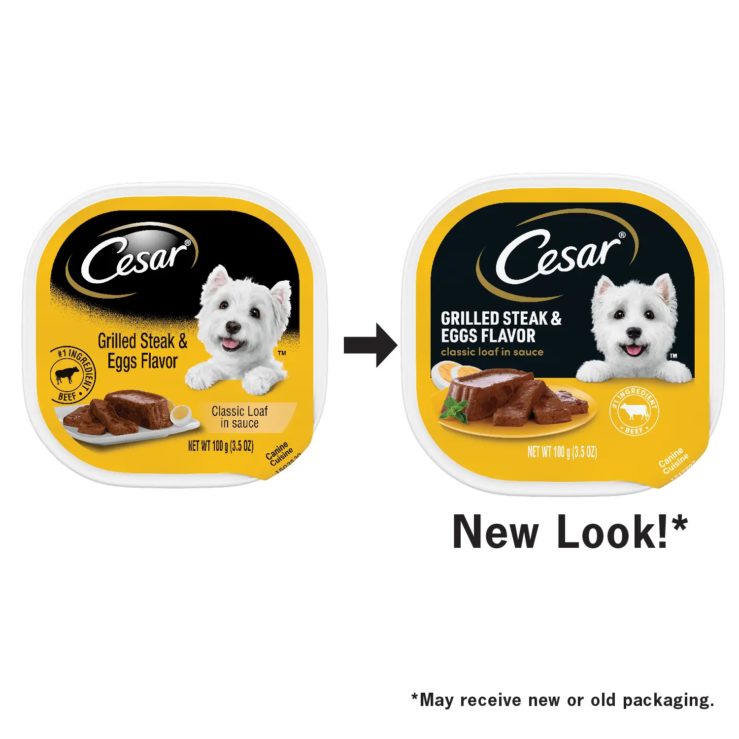 Cesar Sunrise Classic Loaf in Sauce Adult Wet Dog Food Grilled Steak & Eggs 3.5-oz - Image 3