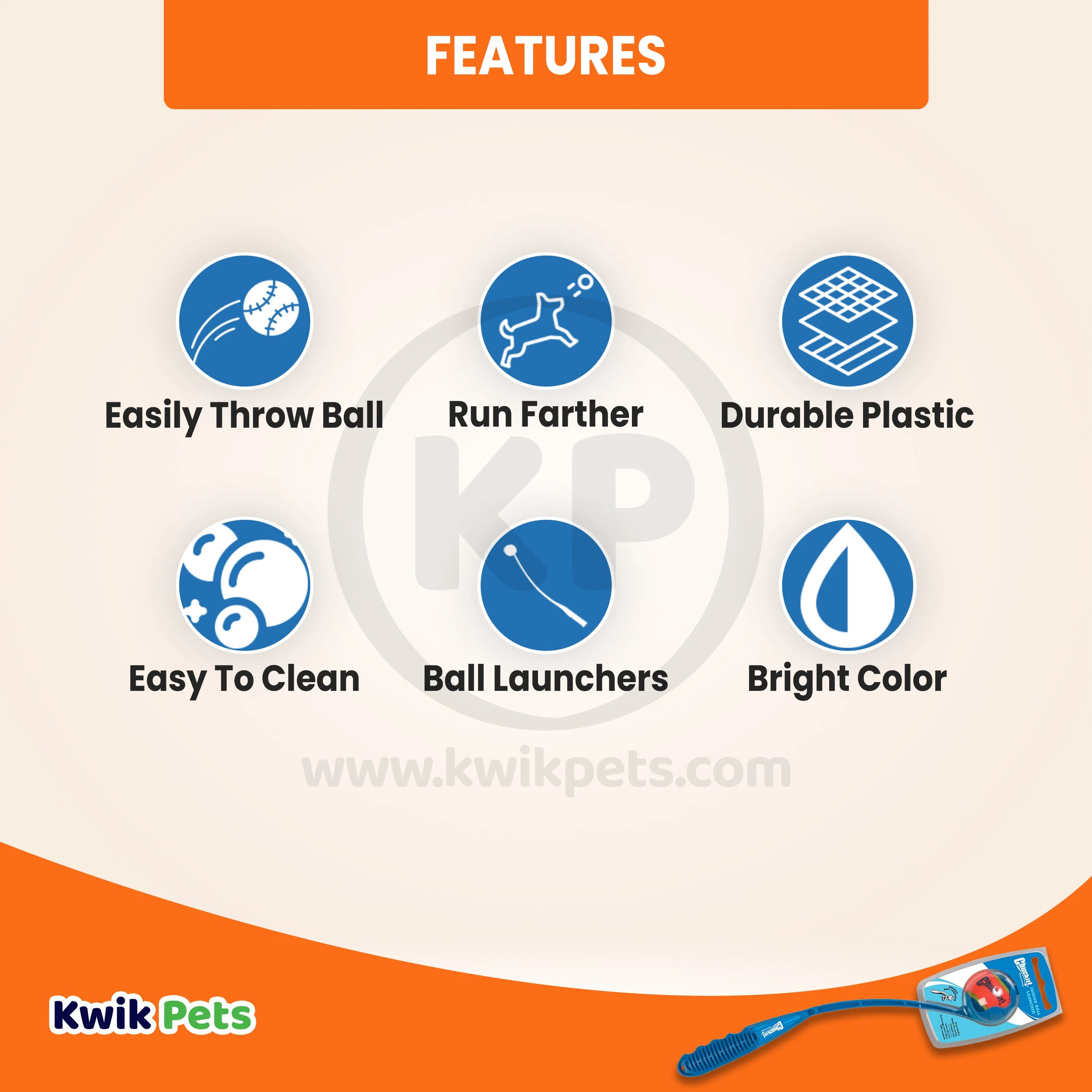 Chuckit! Junior Launcher Dog Toy Assorted Medium 18-in - Image 2