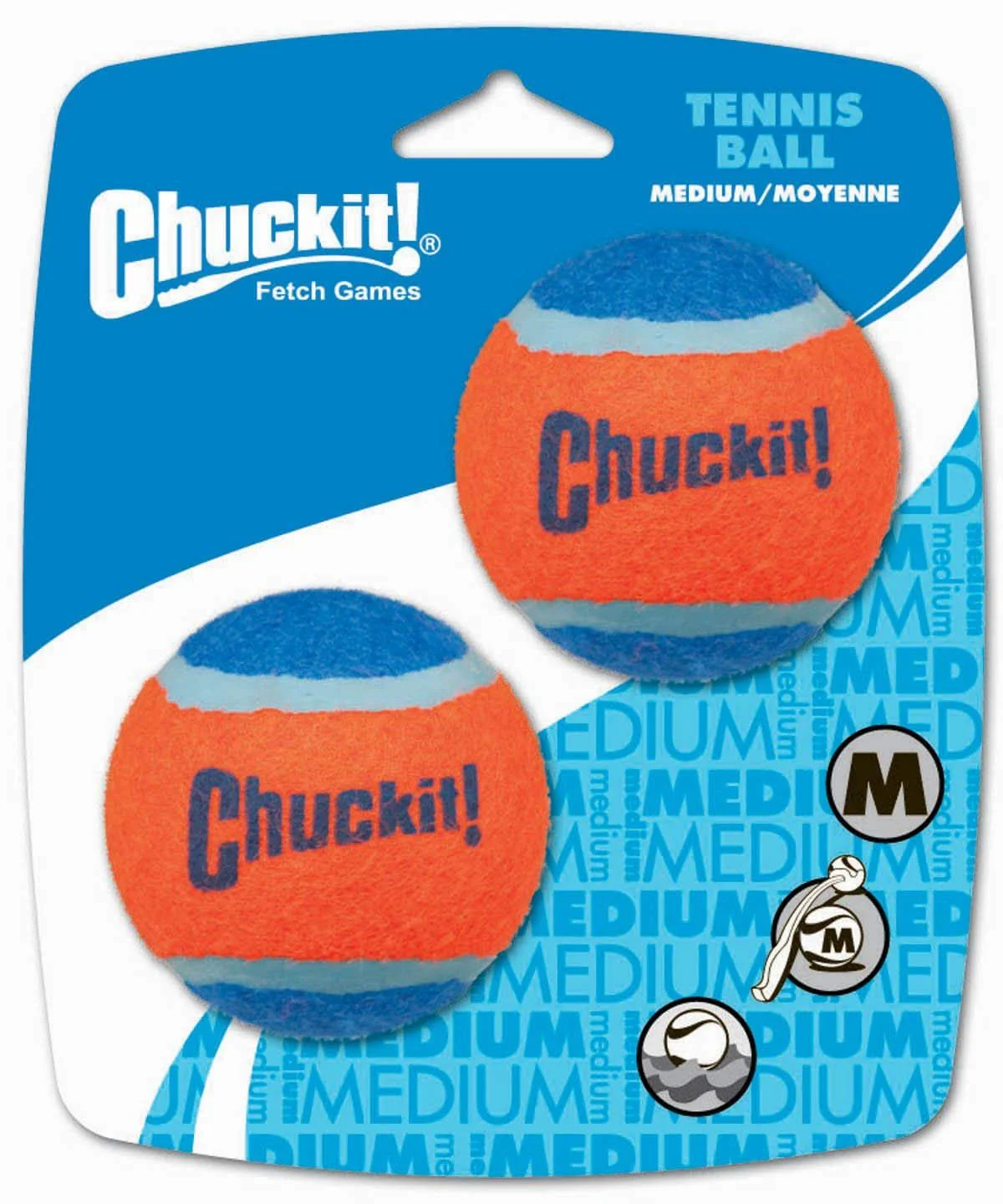 Chuckit! Tennis Ball Dog Toy Shrink Sleeve Blue/Orange Medium 2 Pack of 4 Count - Image 5