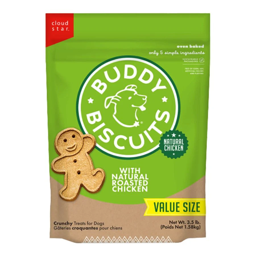 Cloud Star Buddy Biscuits Crunchy Dog Treats with Natural Roasted Chicken 3.5-lb