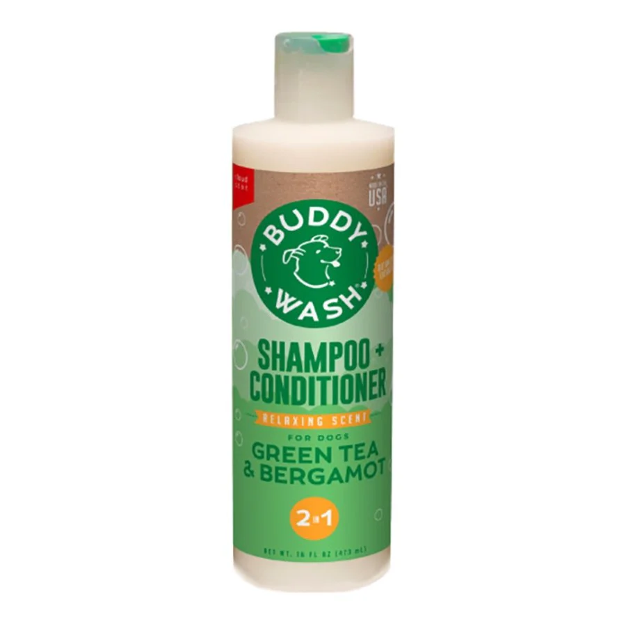 Cloud Star Buddy Wash 2 in 1 Dog Shampoo + Conditioner Green Tea & Bergamot 16-oz