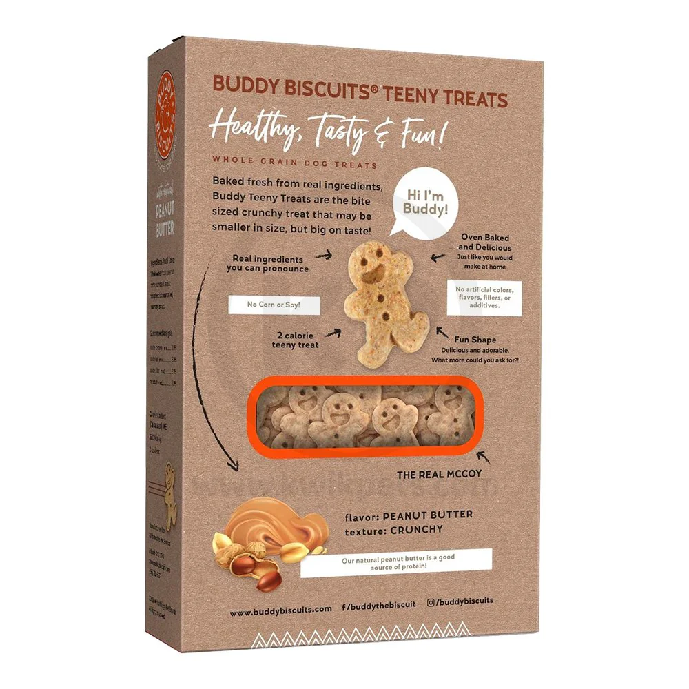Cloud Star Buddy Biscuits Teeny Crunchy Dog Treats Peanut Butter 8-oz - Image 2