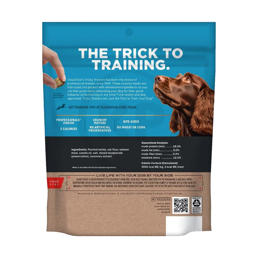 Cloud Star Tricky Trainers Crunchy Dog Training Treats Salmon 8-oz - Image 2